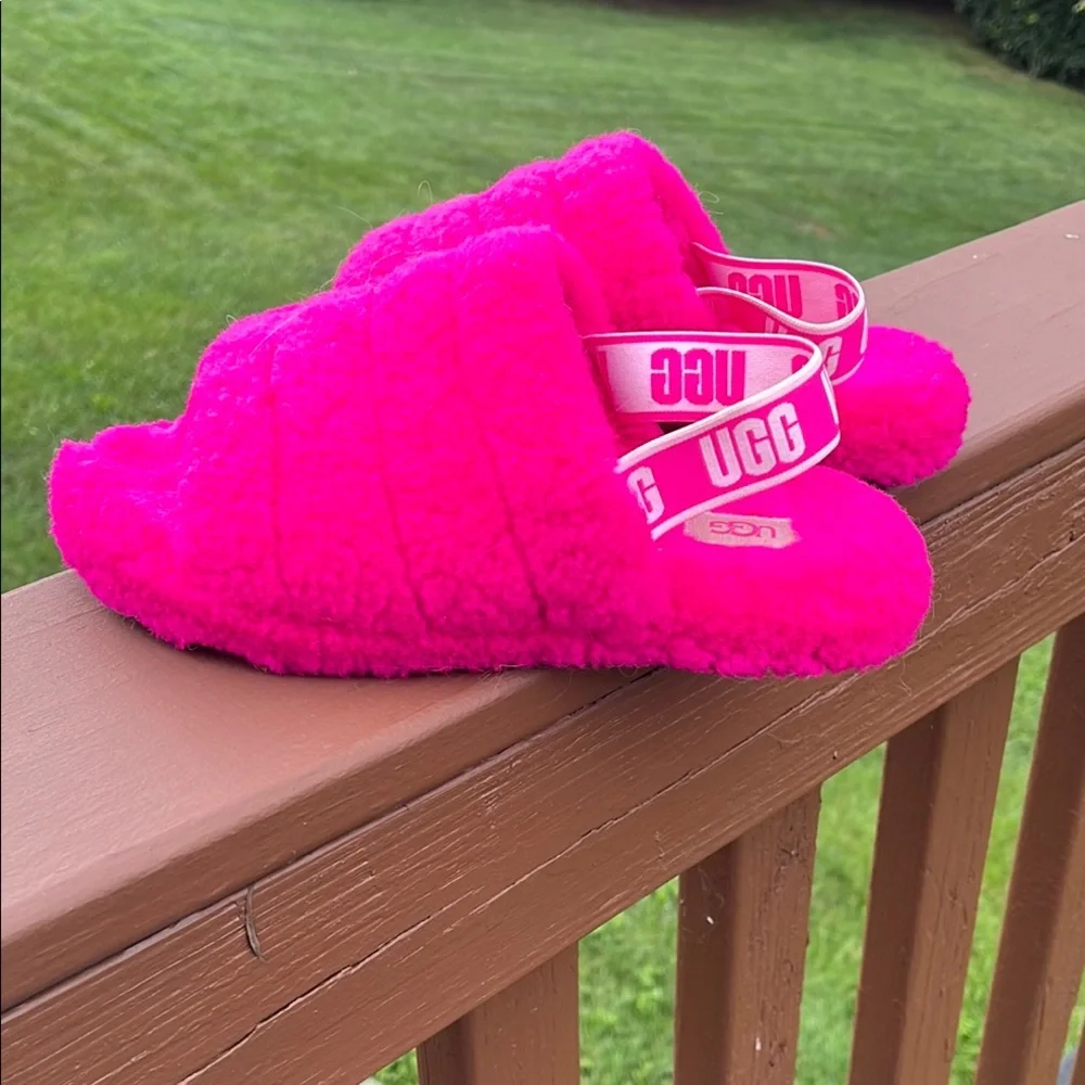 UGG Kids Fluff Yeah Slide - Hot Pink